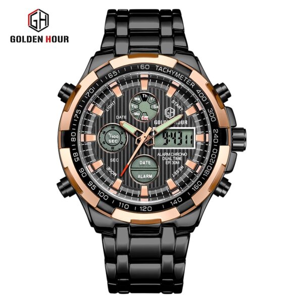 Luxury Brand Waterproof Military Sport Watches Men Silver Steel Digital Quartz Analog Watch Clock Relogios Masculinos - Image 17