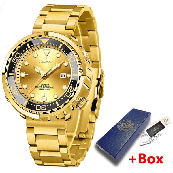 New Men Watches 5ATM Sports Waterproof Quartz Wristwatch Luminous Clock with Steel Bezel Watch for Men Relogio Masculino+Box - Image 21