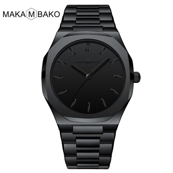 Original Top Brand All Black Stainless Steel Men Wristwatch Classic Business Waterproof Japan Movement Quartz Watch For Men - Image 16