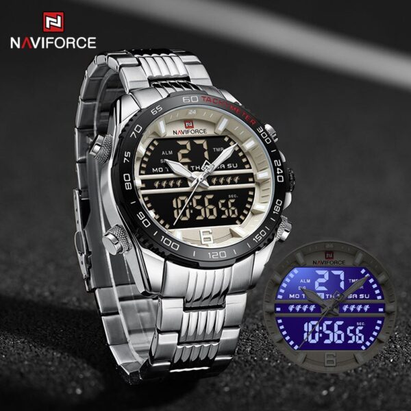 Sport Men Wrist Watch Digital Waterproof Quartz Chronograph Stainless Steel Clock Male Relogio Masculino - Image 6