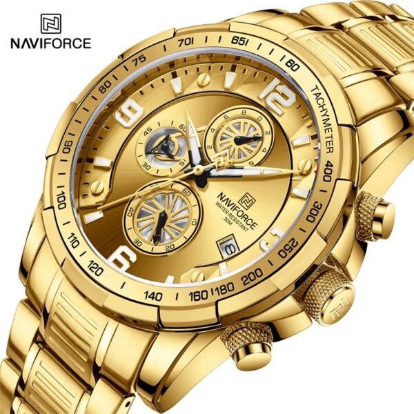 Temperament Men Luxury Fashion Design Gold Men Watches Multifunction Luminous Quartz Male WristWatch Relogio Masculino - Image 16