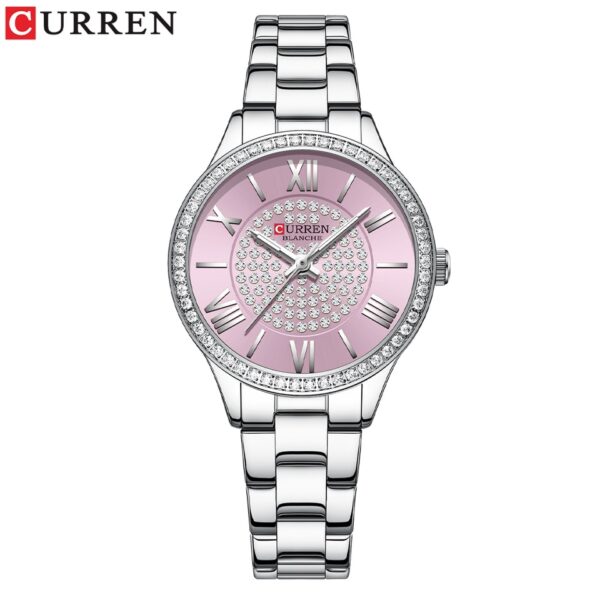 Rhinestones Rose Dial Fashion Watches with Stainless Steel Band New Quartz Wristwatches for Women - Image 10