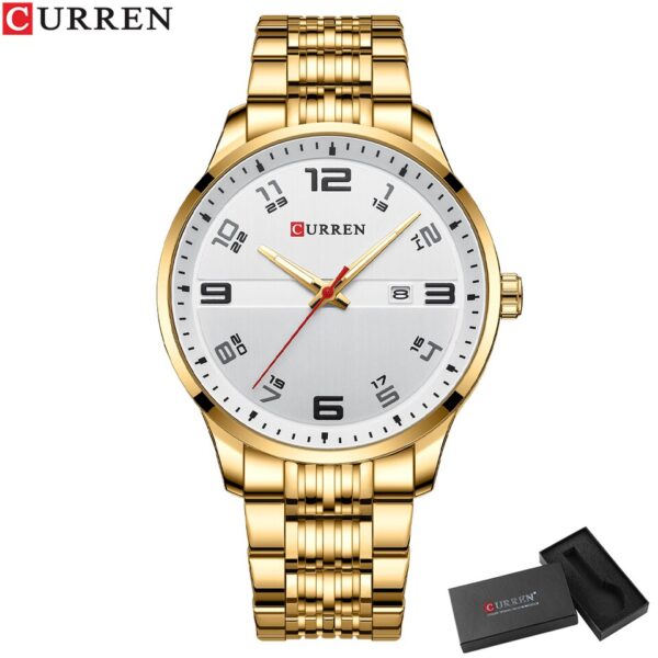 New Business Men Luxury Watches Stainless Steel Quartz Wrsit watches Male Auto Date Clock with Luminous Hands - Image 2