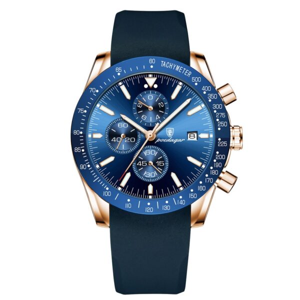 Casual Sport Watch Top Brand Creative Chronograph Silicone Strap Date Luminous Waterproof Men Watches Male Clock - Image 10