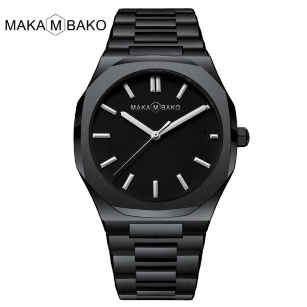 Original Top Brand All Black Stainless Steel Men Wristwatch Classic Business Waterproof Japan Movement Quartz Watch For Men - Image 18