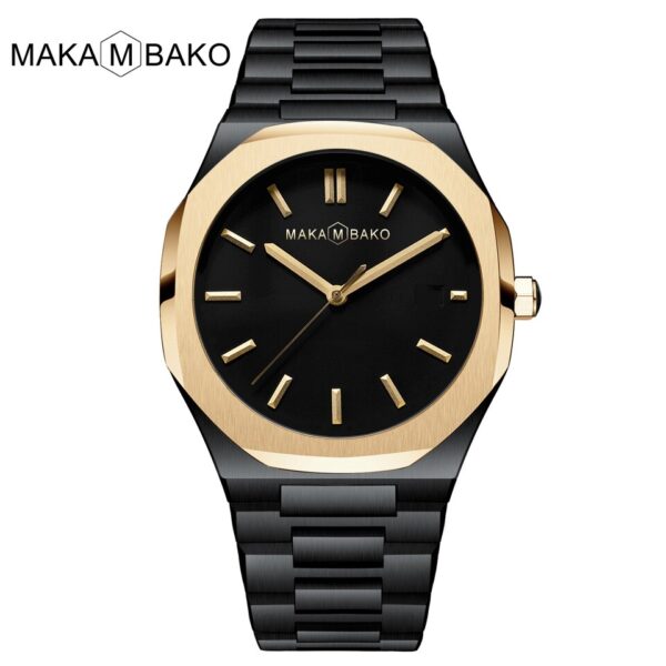 Original Top Brand All Black Stainless Steel Men Wristwatch Classic Business Waterproof Japan Movement Quartz Watch For Men - Image 20