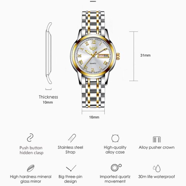 LIGE Women Watches Luxury Stainless Steel Watch for Women Fashion Casual Women Bracelet Watches Waterproof Ladies Wristwatches - Image 6