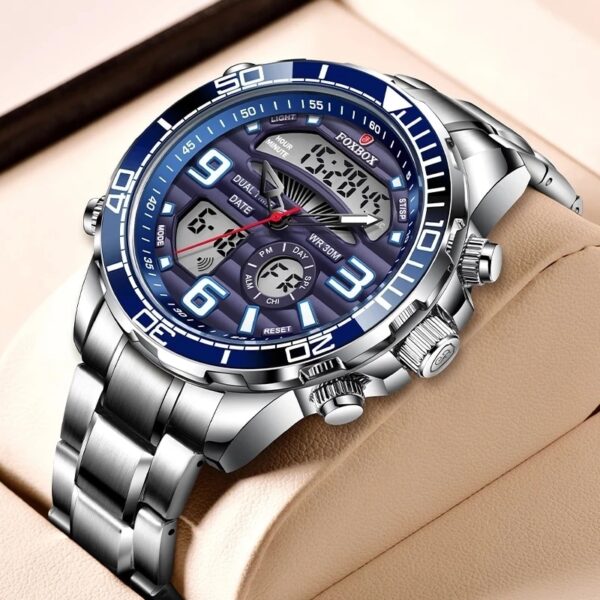 Luxury Digital Men Watches Top Luxury Sport Quartz Wristwatch For Men All Steel Military Waterproof Clock+Box - Image 6