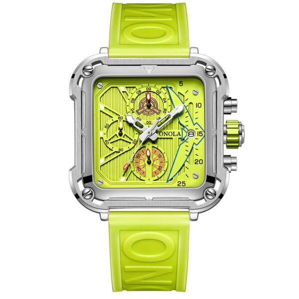 Men Unique Square Design Luxury Quartz Sports Tape Watches Men Waterproof - Image 7