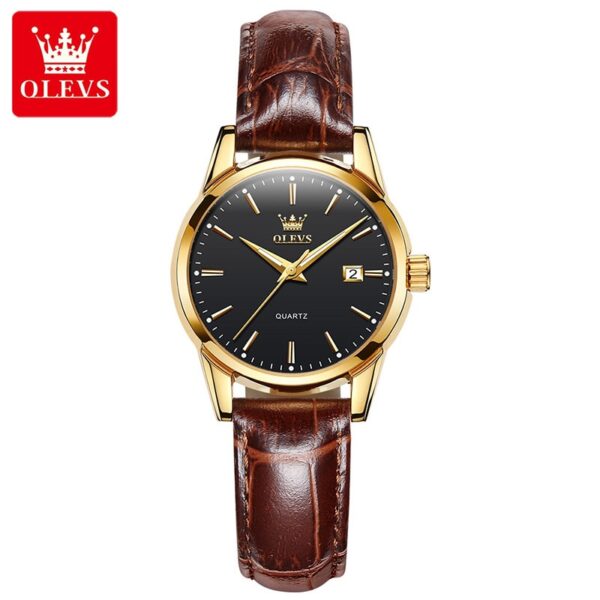 Super Thin Waterproof Women Wristwatch Fashion Genuine Leather Strap Quartz Watch for Women Luminous Calendar - Image 8