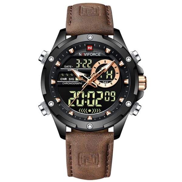 New Watches Men Luxury Brand Military Sport Men’s Wrist Watch Chronograph Quartz Waterproof Watch Leather Male Clock - Image 6