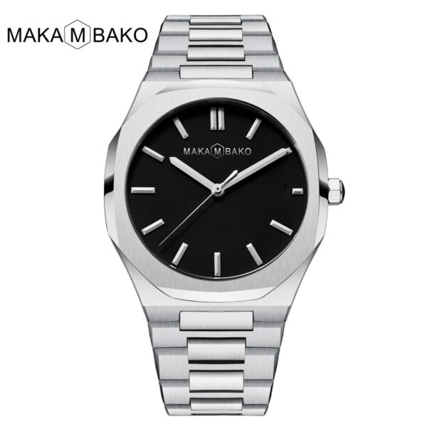 Original Top Brand All Black Stainless Steel Men Wristwatch Classic Business Waterproof Japan Movement Quartz Watch For Men - Image 12