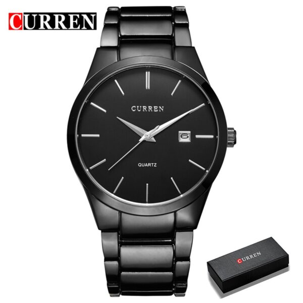 Luxury Classic Fashion Business Men Watches Display Date Quartz Watch Wristwatch Stainless Steel Male Clock Reloj Hombre - Image 5