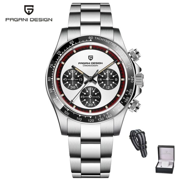 PAGANI DESIGN New Classic Men Quartz Watch Ceramic Bezel  Stainless Steel Waterproof Clock Luxury Sapphire Glass Chronograph - Image 10