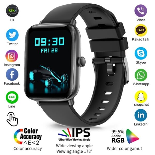 New Bluetooth Heart Rate Monitor Smart Watch Men Full Touch Dial Call Fitness Tracker IP67 Waterproof Smartwatch Men women - Image 6