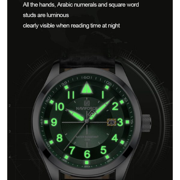 New Men Quartz Watches NAVIFORCE Business Luminous Waterproof Clock Leather Strap Wristwatches for Men Relogio Masculino - Image 7