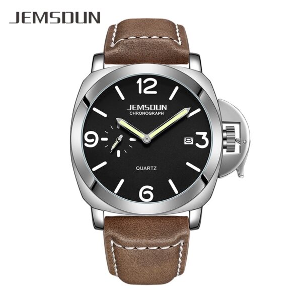 Luxury Top Brand Sport Watch Men Waterproof Quartz Brown Leather Military Wrist Watch Men Army Clock Male relojes hombre hodinky - Image 11