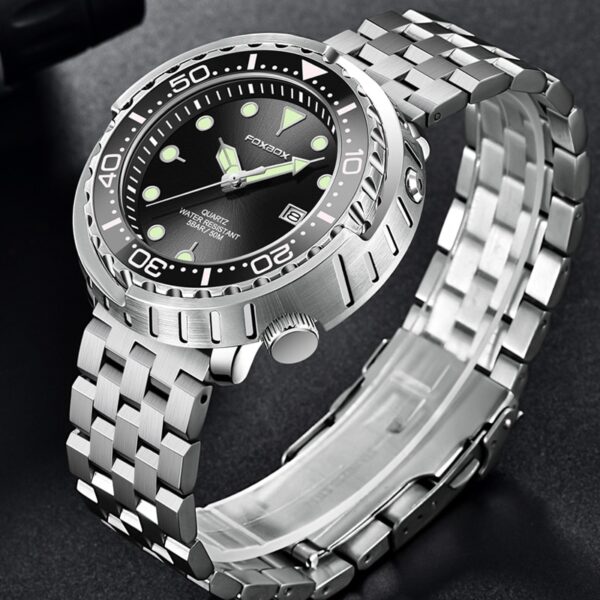 New Men Watches 5ATM Sports Waterproof Quartz Wristwatch Luminous Clock with Steel Bezel Watch for Men Relogio Masculino+Box - Image 11