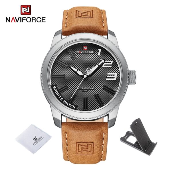 New Male Wristwatch Military Sports Shockproof Waterproof Leather Watch Men Fashion Casual Clock Relogio Masculino - Image 2