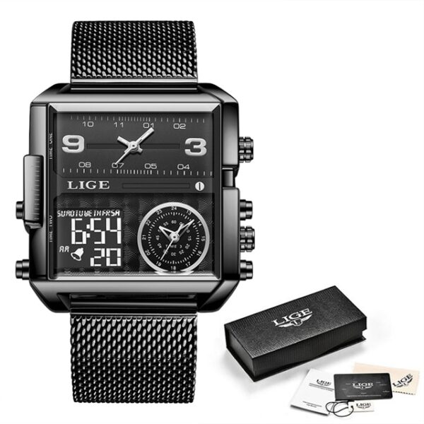 New Digital Watches Men Waterproof Square Wrist Watch Men Quartz Military Sport Watch Relogios Masculinos - Image 4