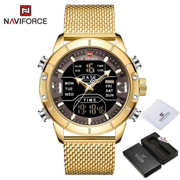 Men Watch Top Luxury Brand Men Military Sport Quartz Wrist Watches Stainless Steel LED Digital Clock Relogio Masculino - Image 12