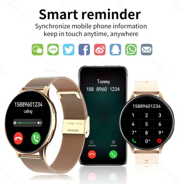 New Smart Watch Round Smartwatch Bluetooth Calls Watches Men Women Fitness Bracelet Custom Watch Face +Gift Box - Image 14