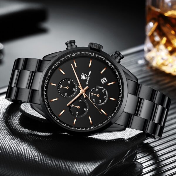 Men Top Brand Luxury Fashion Business Quartz Men Wristwatch Stainless Steel Waterproof Sports Clock - Image 11