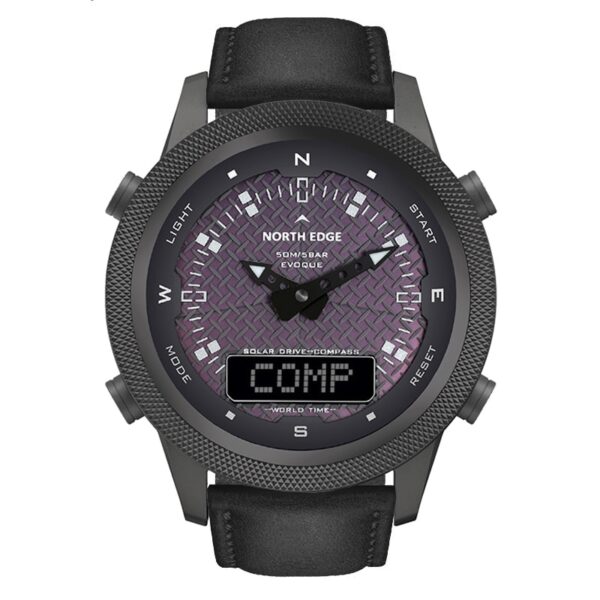 Men Solar Power Digital Watch Men Outdoor Smart Watches Full Metal Waterproof 50M Compass Army Military Style Clock - Image 4